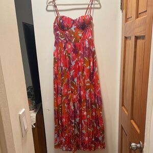 Petal & Pup Achanti Print Pleated Maxi Dress